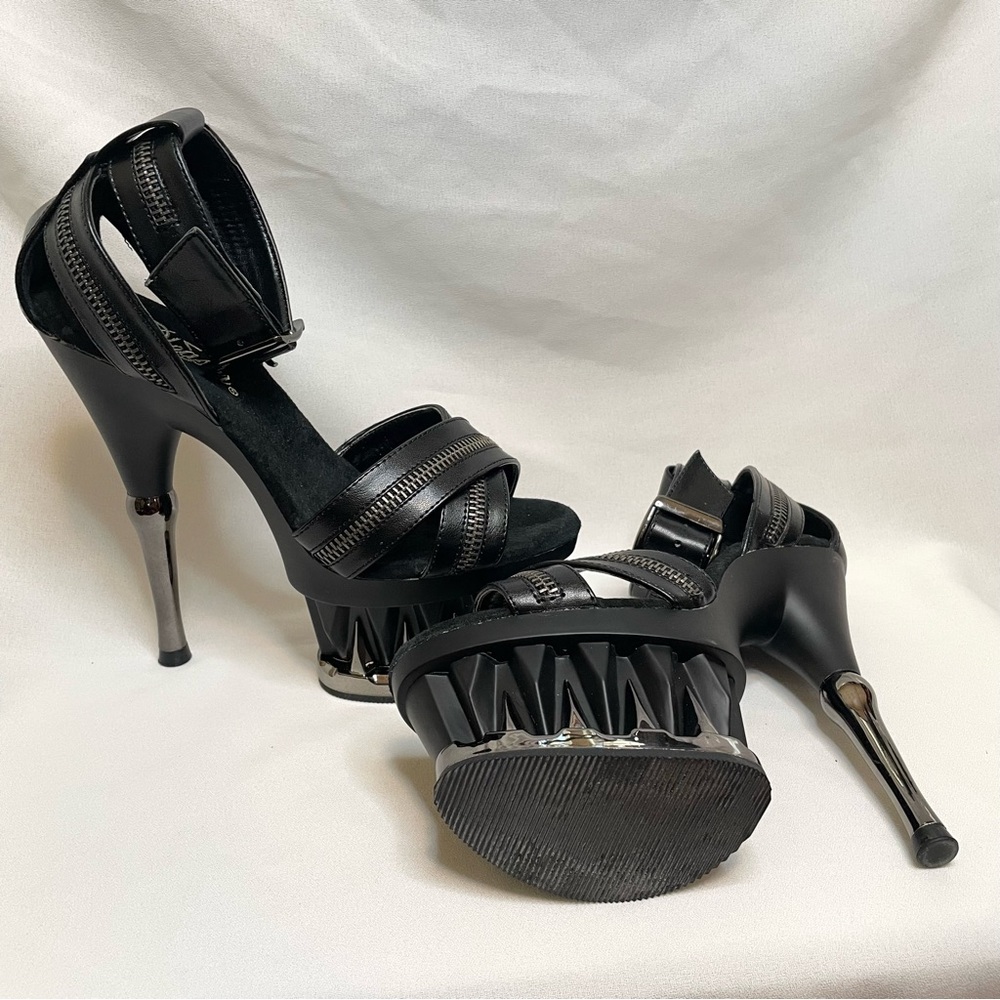 SOLD Pleaser Gothic Metal Platforms Size 7